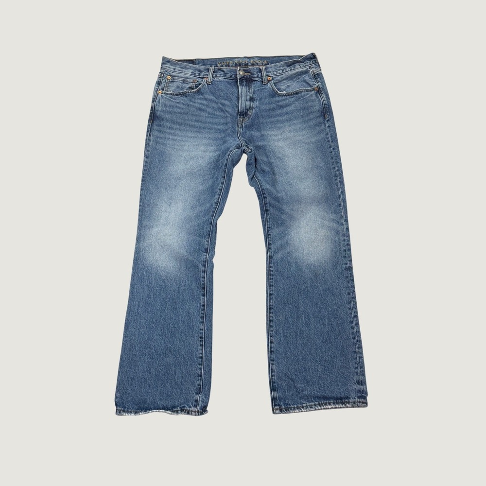American Eagle Jeans Mens 36 Blue Straight Leg Medium Wash Denim 100% Cotton